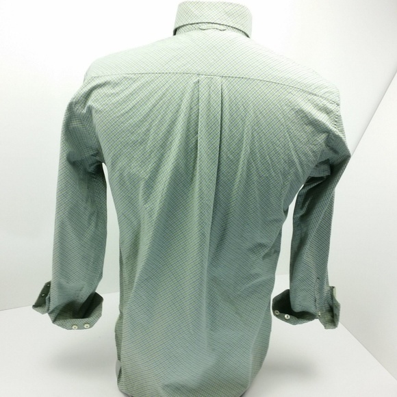 Tommy Hilfiger Plaid Shirt Green 80s 2 Ply Preppy - Picture 4 of 7